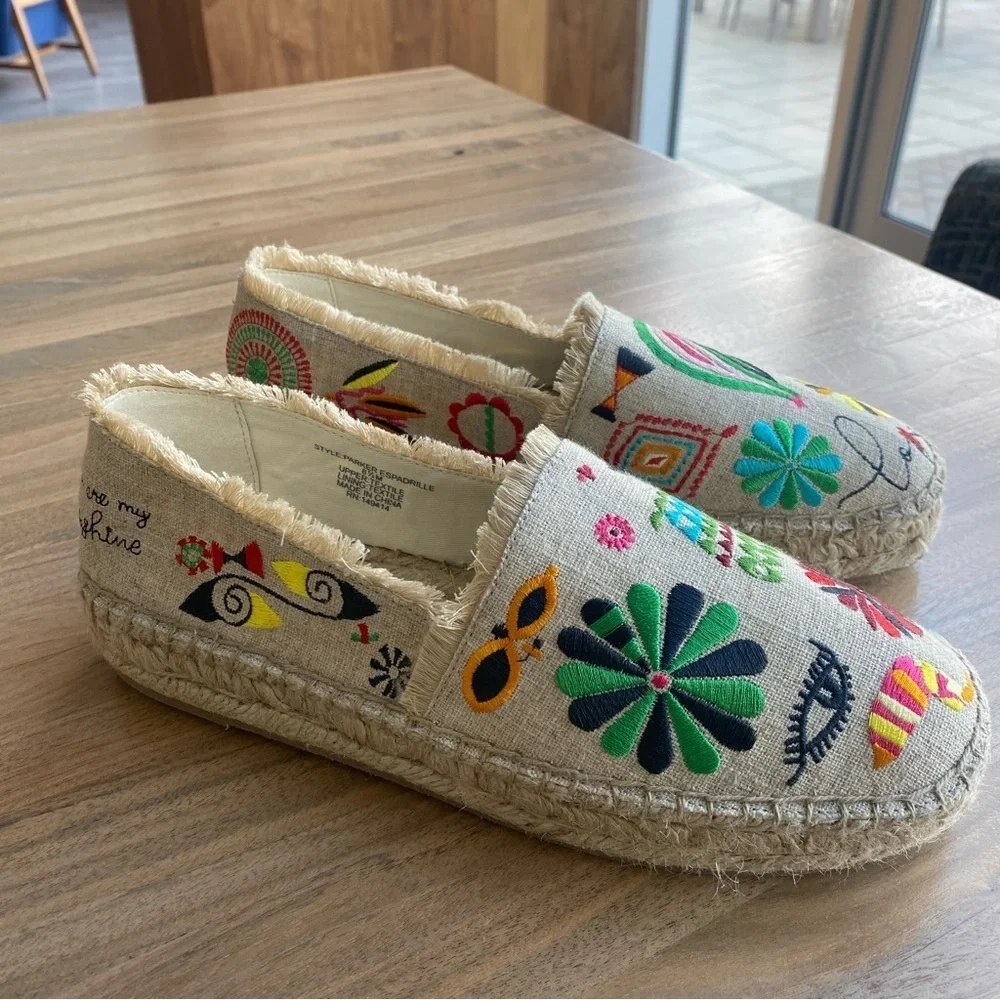 NWOT JOHNNY WAS PARKER ESPADRILLE, Size 8,5